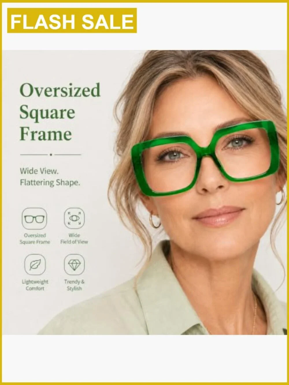 6 Pack Oversized Reading Glasses for Women +1.50 - Screwless Spring Hinges -